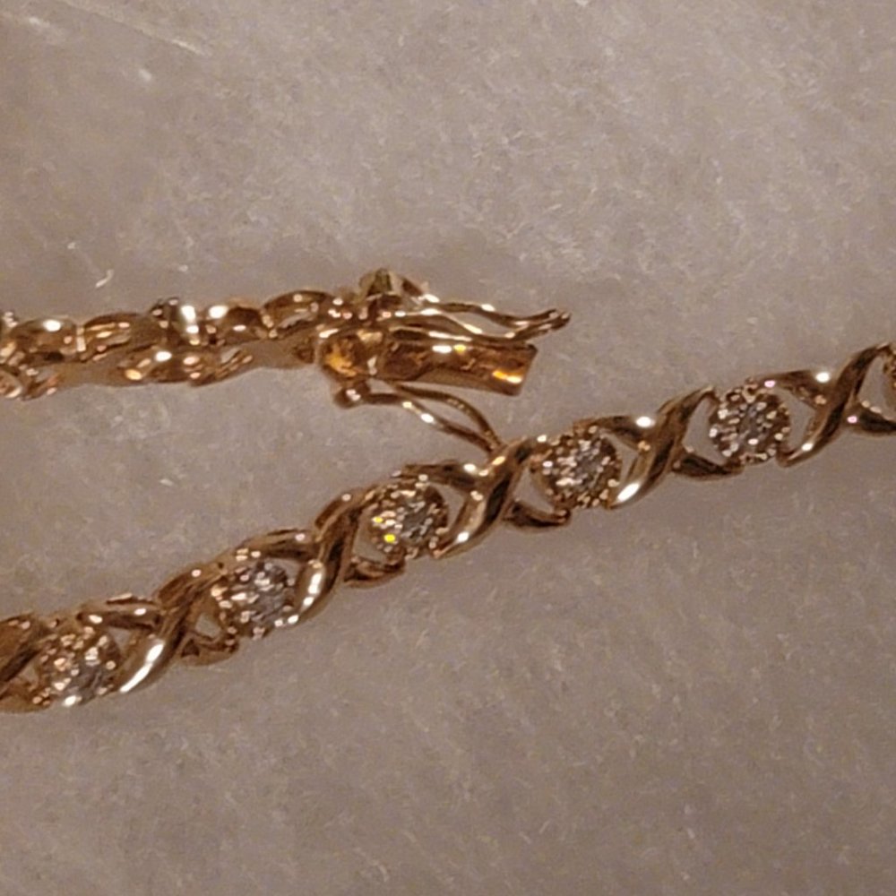 0.21 CT Diamond 18KGP Designer Bracelet